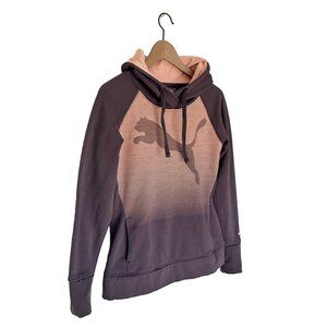 Puma Pink & Grey Curve Fit Hoodie, Size Medium
